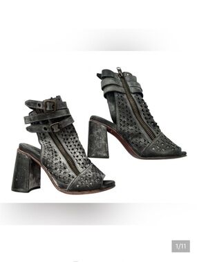 Theresa Freebird Charcoal moon and star Cutout Heeled Sandals